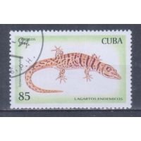 [1071] Куба 1994. Фауна.Ящерица. Гашеная марка. 3