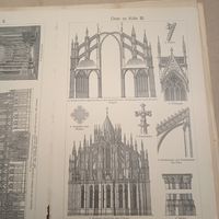 Dom zu Koln Энциклопедическая гравюра конец 19в. Германия.   31х24см