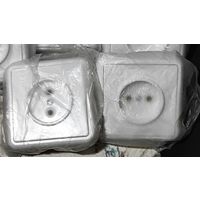 Розетка скрытой установки 1-местная без з/к, 2 шт с 1 рубля