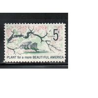 США-1966, (Мих.909),  *   , Флора, Архитектура (одиночка)