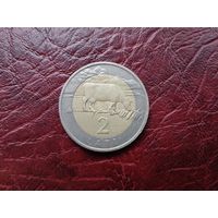 2 лата Латвия 1999 г.