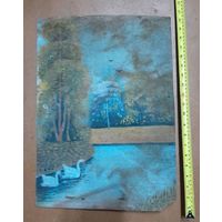 Картина, пейзаж, фанера, гуашь, масло (?), 1939 г.