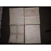 Карты Глубокое,Борисов,Минск,Поставы(39х34 см.)70-е г.С рубля.