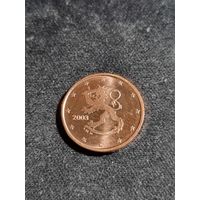 Финляндия 1 евроцент 2003 Unc