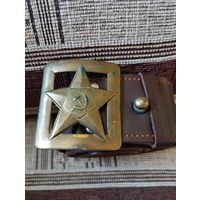 Ремень офицерский ВС СССР, образца 1969 г ,  ШТК  им К. Маркса, VII 1970 г