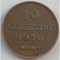 Сан-Марино 10 чентезимо 1936 г.