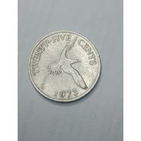 Бермудские острова 25 центов 1973 года .