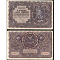 ПОЛЬША 1000 Марок 1919 г., P-29(1) (1 серия 1 буква)