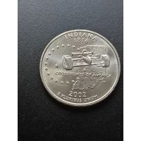 США 25 центов 2002  г. P  - Индиана