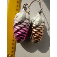 Ёлочная игрушка. Шишка 8,5 см ЗА ДВЕ