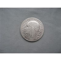 Польша 10 злотых Голова Женщины (Ядвига) 1933 год от 1 рубля без минимальной цены