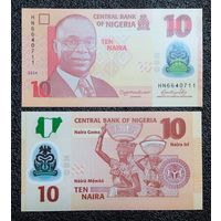 10 найра Нигерия 2024 г. UNC серия НN (полимер)