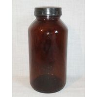 Бутыль банка 1л СССР лабораторная тёмное стекло