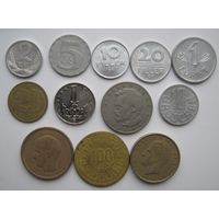 Монеты разных стран разных годов ( с 1960 по 1994гг. )-12 шт.