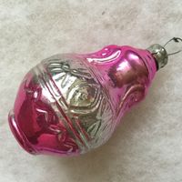 Игрушка ёлочная Амфора, стекло. СССР