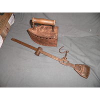 Утюг на углях Лидсельмаш и безмен Тамбов УПП-Интернат 1963 г.В ИНТЕРЬЕР!С рубля.