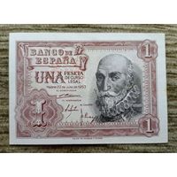 Werty71 Испания 1 песета 1953 UNC банкнота Адмирал Альваро де Базан Корабль