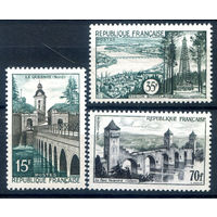 Франция - 1957г. - ландшафты, архитектура - 3 марки - полная серия, MH [Mi 1145-1147]. #2-Fr-57-A-2