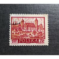 Марка Польша 1960 год Город