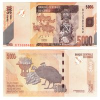 Конго 5000 франков 2013 год UNC