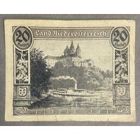 Нотгельд Австрия Ниедеростерейх , 20 геллеров 1920 год