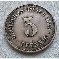 Германия 5 пфеннигов, 1875 А  2-1-7