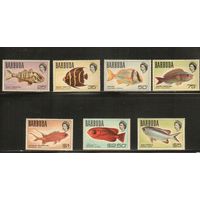 Барбуда-1969(Мих.,21-27) , **  , Морская  Фауна, Рыбы,  (полная серия)