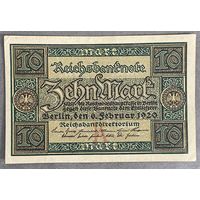 Банкнота 10 марок 1920 год. Веймарская республика .