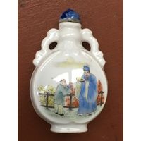 Старинная фарфоровая табакерка, живопись, состояние, редкость