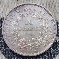 Франция 10 франков 1969 год, UNC. Серебро! Сторгуй за свою цену, предложи обмен! Y