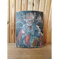 Старинная икона Николая Чудотворца, 39 см, 19 век.