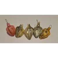 Елочные мини игрушки Фонарики из теребовлянского набора Малютка