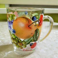 Кружка "Фрукты", стекло, Неман.