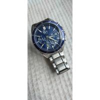 CASIO EDIFICE Оригинал. Сапфир-52х46,1мм.Солнечная батарея. Зарядка от любого источника света.