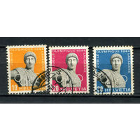 Швейцария - 1944 - 50-летие Международного Олимпийского комитета - [Mi. 428-430] - полная серия - 3 марки. Гашеные.  (Лот 44AX)
