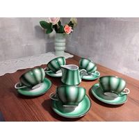 Кружки и молочник, 5 чайных пар, фарфор, Минск, 70-80х. СССР