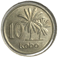 Нигерия 10 кобо, 1973 (холдер)