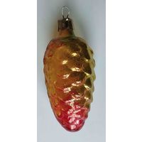 Елочная игрушка СССР. Шишка радужная