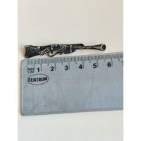 Советский винтажный зажим для галстука, заколка,в виде ружья