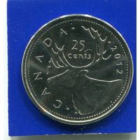 Канада 25 центов 2012 UNC