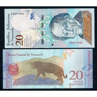 Венесуэла 20 боливара 2018 год, UNC