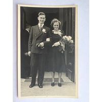 Старинное фото аристократы-молодожены -03