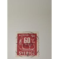 Марка Швеция 1954 год "Наскальные рисунки"