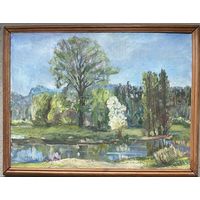 Фей П.М. "Река Уть".,2006г. Х/М. Размер 60х80 см. с рамой 68х87 см.