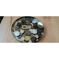 Монеты разные, кучка, с рубля, три дня