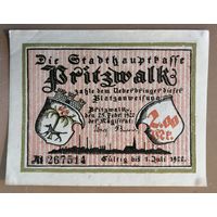 Германия, нотгельды, 2 марки 1922 год, Бритц (Britz), чек на предъявителя, крайне редкая.