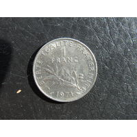 Франция.1 франк.1971. С 20 копеек. Распродажа коллекции. Смотрите другие лоты.