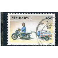 Зимбабве. Мотоцикл с коляской