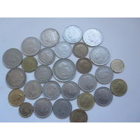 Монеты Испании 28шт.без повтора.