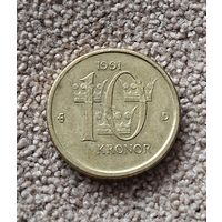 Швеция 10 крон, 1991